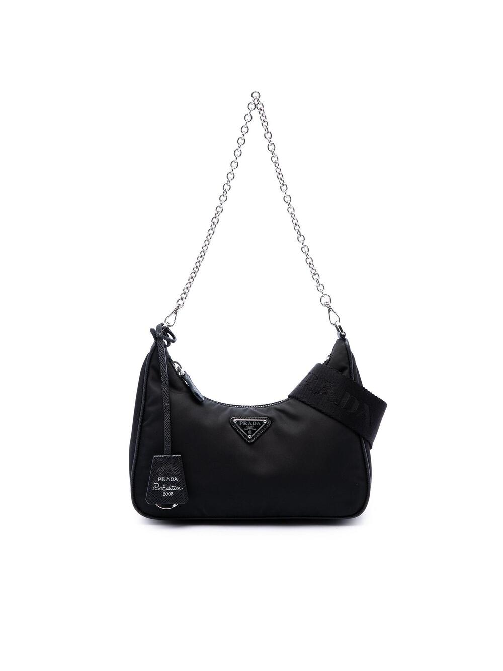 Prada Mini Saffiano Trimmed Tessuto Re #375350P12B